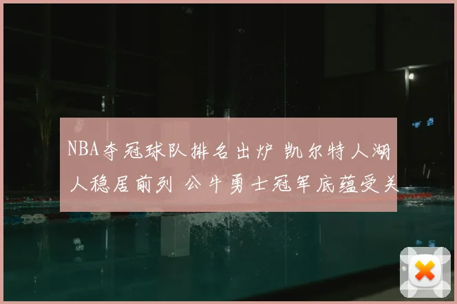 NBA夺冠球队排名出炉 凯尔特人湖人稳居前列 公牛勇士冠军底蕴受关注